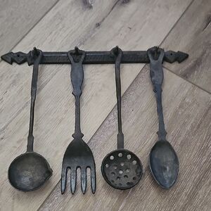 Vintage Cast Iron Utensil Set